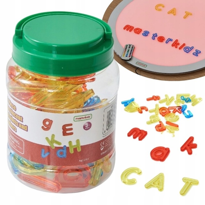Litere pentru panou luminos, Masterkidz, alfabet, set educativ