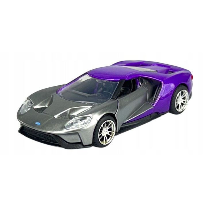 Masinuta, Jada Toys, Ford GT, metal, argintie, 1:32