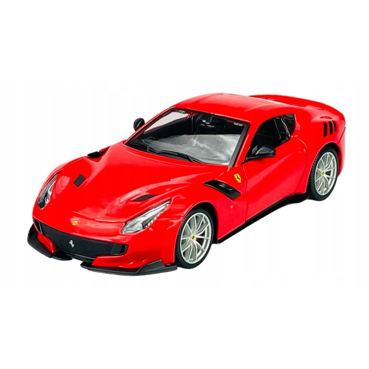 Fém autó Ferrari F12 TDF, Bburago, piros, 1/24, mozgó elemekkel
