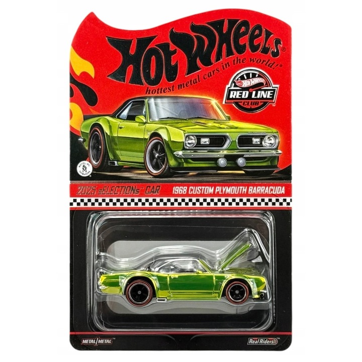 Masinuta Hot Wheels, Custom Plymouth Barracuda, 1968, set, rosu