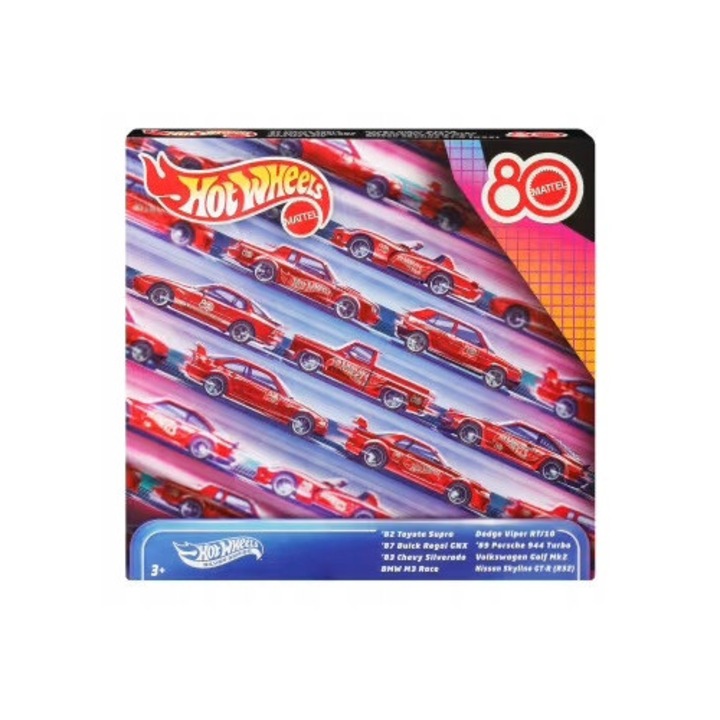 Set 5 masinute metalice Hot Wheels 80 ani, multicolor, 1:64