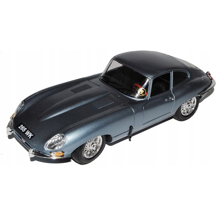 Masinuta Jaguar E-Type Coupe 1961, 1/18, metalizata, 25cm, set oficial licentiat