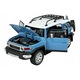 TOYOTA FJ CRUISER fém kisautó, kék, 1:24, nyitható ajtókkal és motorháztetővel, méretei 21,5x9x9cm