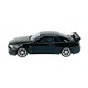 NISSAN SKYLINE GT-R34 V-SPEC II modellautó, 1:32, fekete, 15x6x4,5cm, készlet ajtókkal és fényekkel.