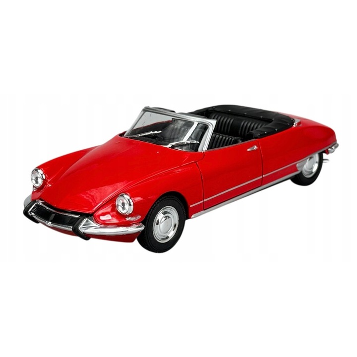 Masinuta metalica CITROEN DS19 CABRIOLET, Welly, 1:24, rosu, 17cm