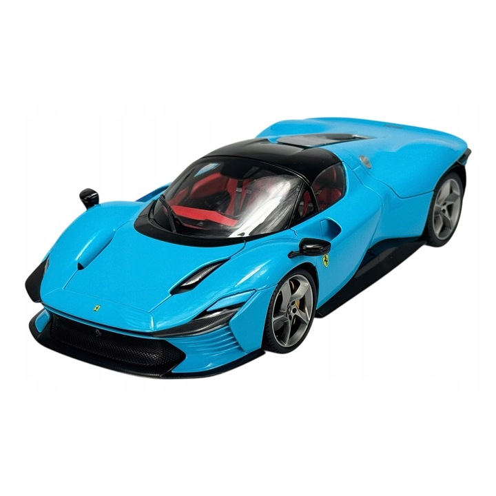 Modell fém Ferrari Daytona SP3 Zárt Tető 2022, Bburago, Babakék, 1:18, 26x12x7cm