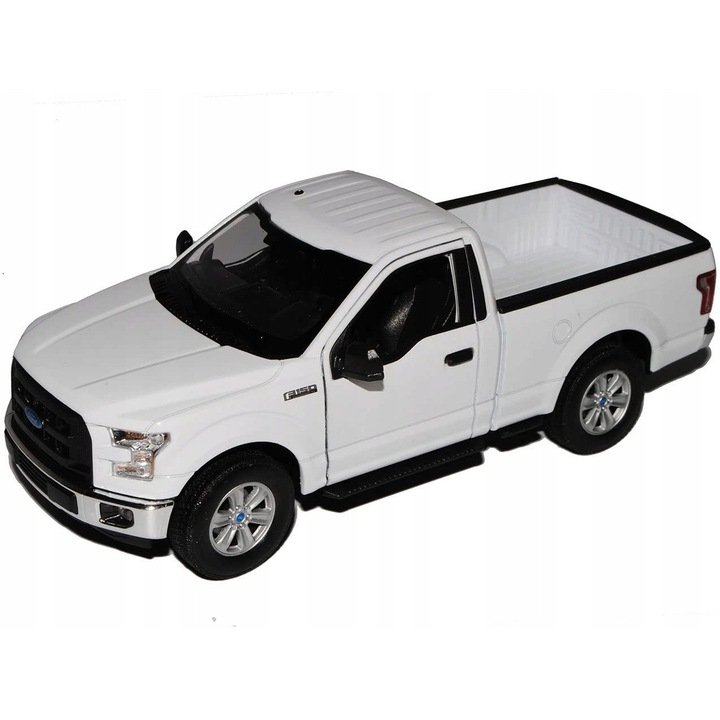 Automacheta FORD F-150 Regular Cab 2015, Welly, 1:24, alb, 19,5x7,5x6,8cm
