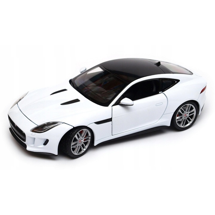 Modell autó Jaguar F-Type Coupe 1:34 Welly, precíz részletek, fém, 12x5x4,5cm