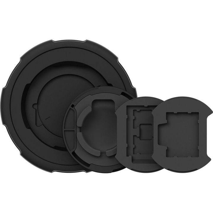 PolarPro Defender Pro Set, капачка за обектив 81-90mm, черна, включва държач за AirTag, SD и CFexpress A