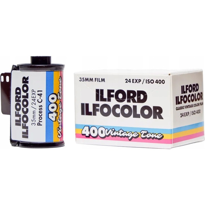 Film fotografic 35mm Ilford ILFOCOLOR 400 Vintage Tone, 24 expuneri, 400 ISO