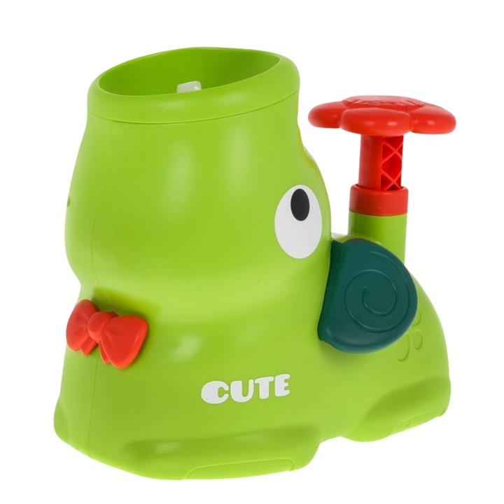 Jucarie interactiva pentru copii, Woopie, set cu 8 discuri colorate, 2 plase, forma de elefant, 20x10x17cm