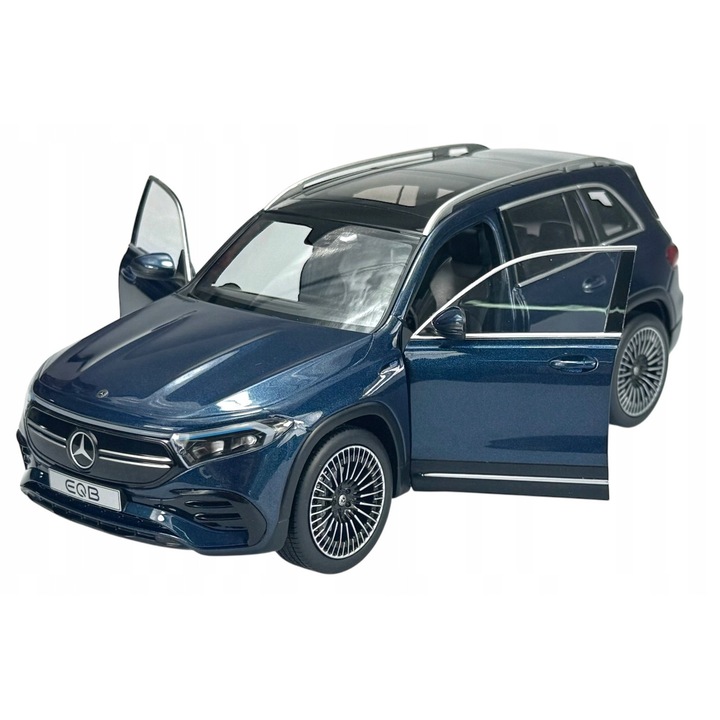 Solido Mercedes-Benz EQB X243 modellautó, 1:18, farmerkék, 25x13x10cm