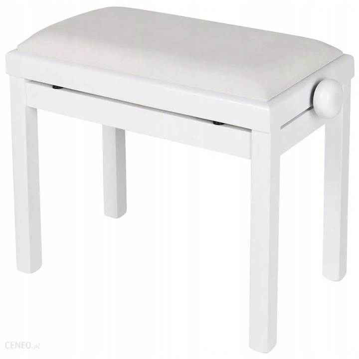 Banca scaun PB-39 WHM VWH, matt fehér, fehér velúr kárpit, állítható magasság 49-59 cm, 55x32 cm