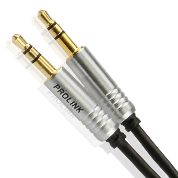 Prolink Futura Slim audio hosszabbító, Jack 3,5mm sztereó, 5m, aranyozott, OFC réz