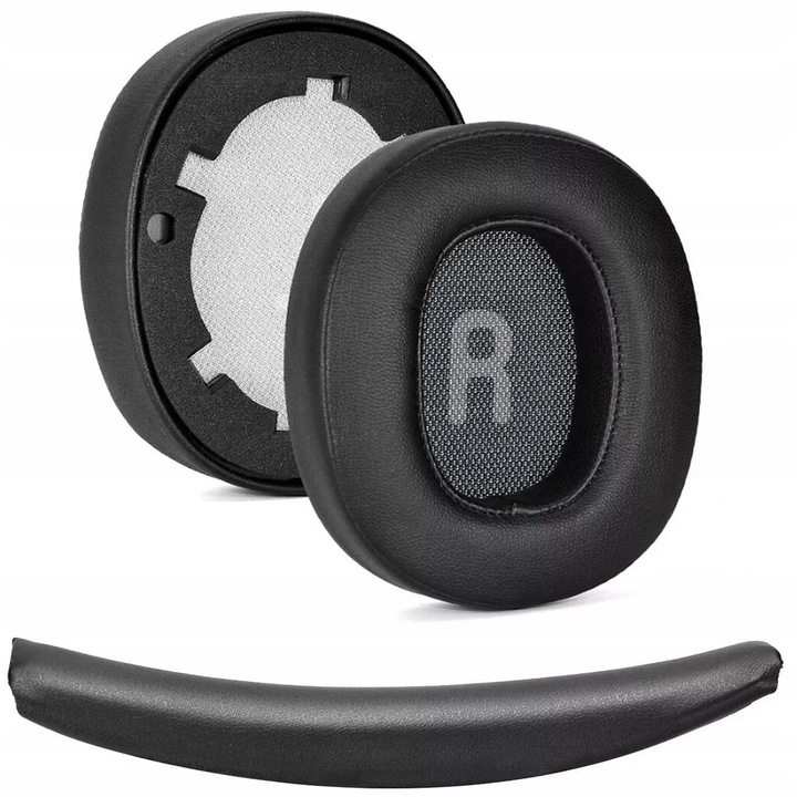 Set nausnici si guma pentru JBL TUNE 700BT, 710BT, 720BT, 750BT, piele, negru