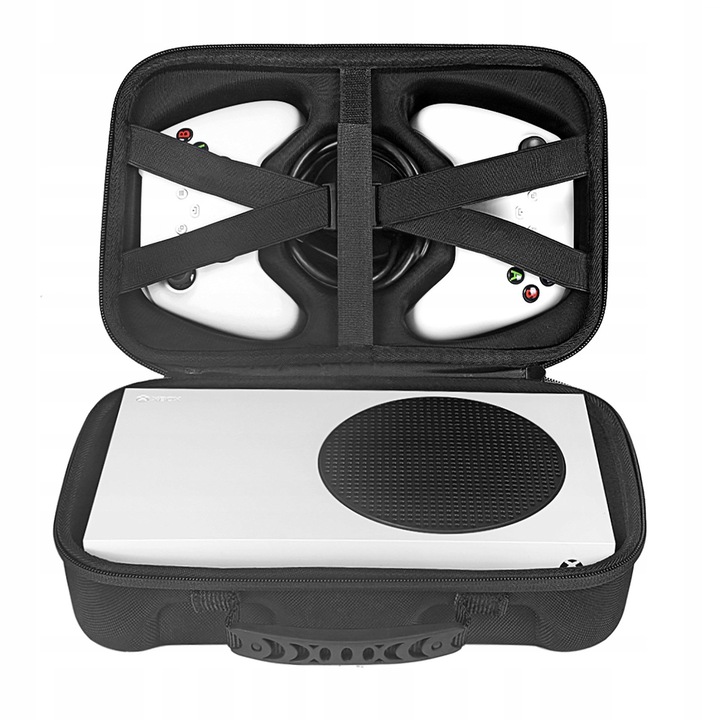 Torba calatorie pentru Xbox Series S, protectie, design modern, neagra, 31x20x13cm