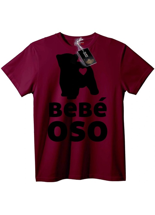 Póló, maci, Bordó