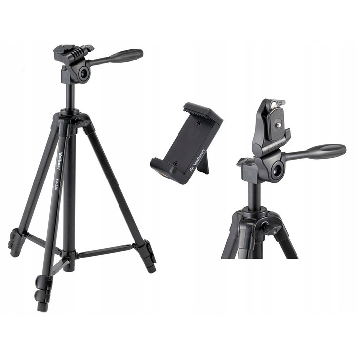 Velbon EX-230II állvány, 3 irányú, okostelefon tartó, 123cm, 2kg, szett tokkal
