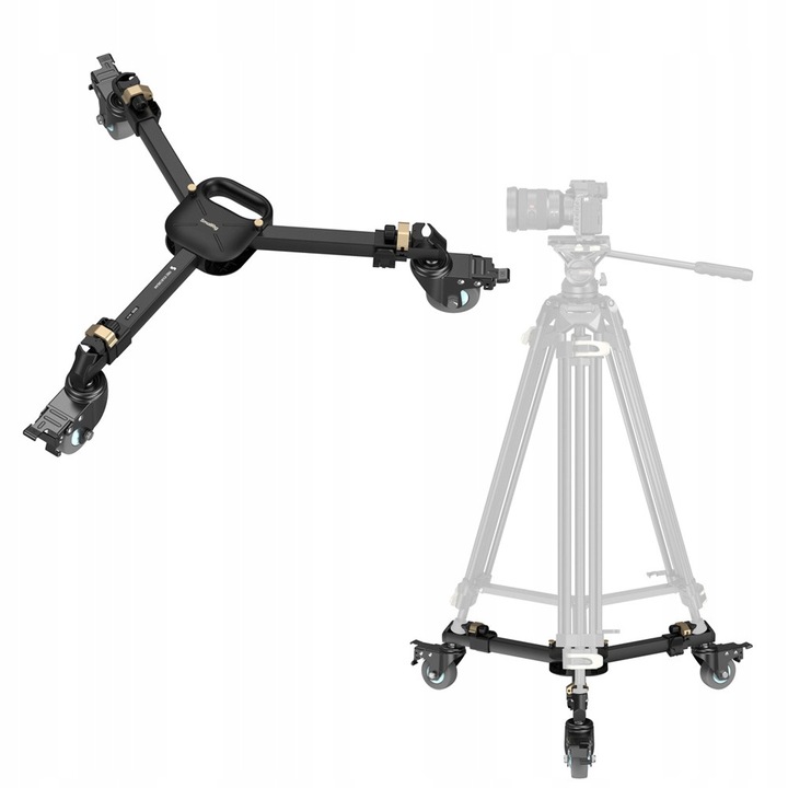 SmallRig 5020 állvány, 20 kg teherbírás, 280x450mm méret, 76mm kerekek
