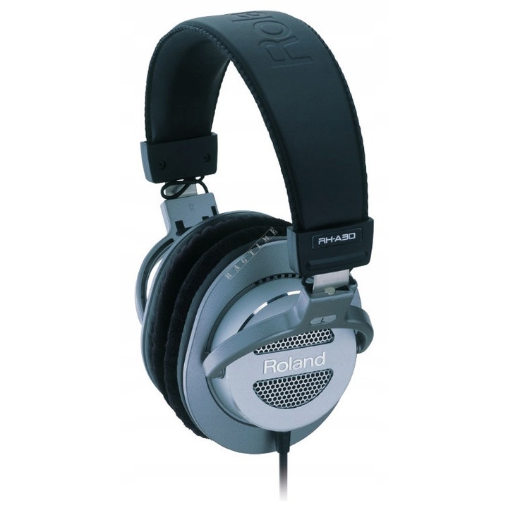 Casti cu fir Roland RH A30, deschise, 45mm, 3.4m, negru
