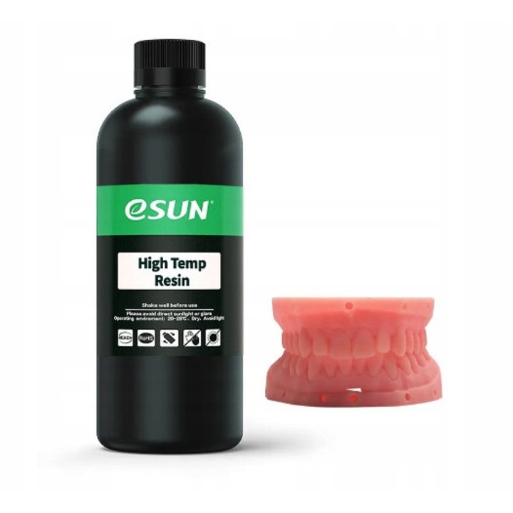 3D смола eSun High Temp 0.5кг, розова, 180-220 mPa-s, 1.09-1.10 g/cm3
