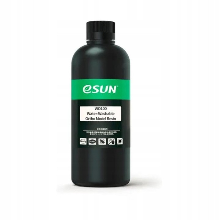 3D фотополимерна смола eSUN WO100 Water-Washable Ortho Model Resin, миеща се с вода, за ортодонтски модели, съвместима с 3D принтери LCD/DLP 405 nm, кафява, 500 g