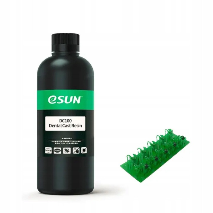 ESUN DC100 Дентална смола, 500g, зелена, за 3D принтиране
