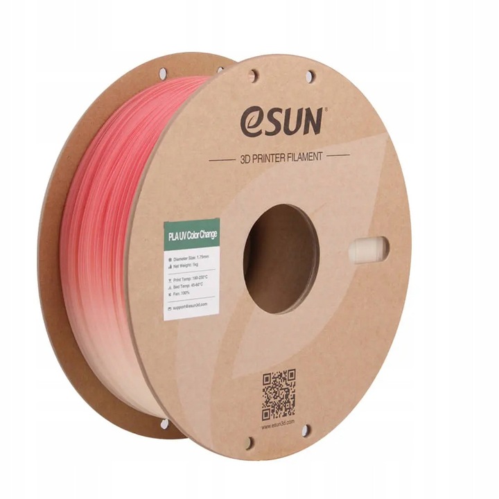 Filament 3D eSUN PLA UV Color Change, 1,75 mm, 1000 g, fotochromatic, ecologic