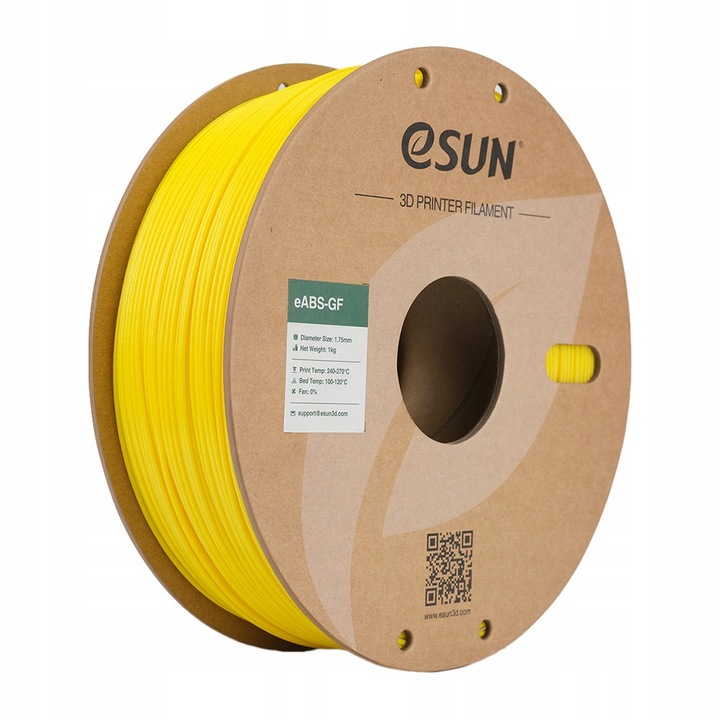 Филамент 3D eSUN ABS-GF 1.75mm 1000g, жълт, устойчив на износване и химикали