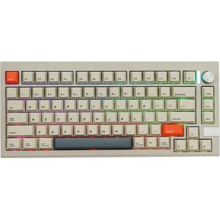 Tastatura mecanica de gaming EPOMAKER 81 75%, RGB, fara fir