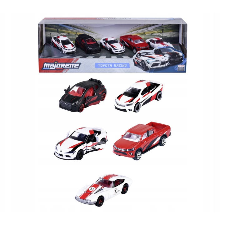 Set 5 masinute Majorette, Toyota, 1:64, metal