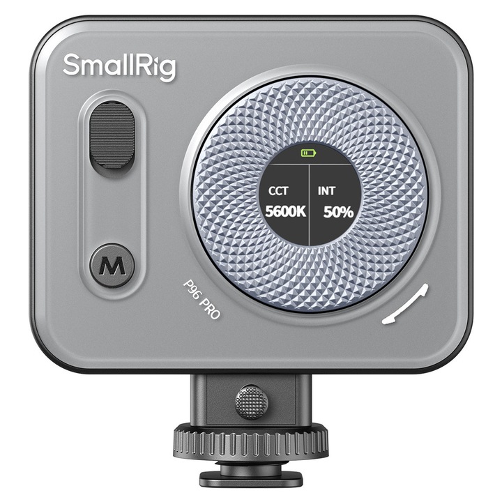 Мини лампа LED RGB Видео SmallRig P96 Pro, 2500-6500K, 5W, комплект с USB-C кабел за зареждане