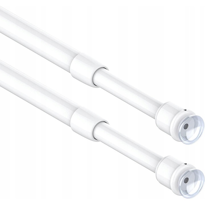 Set 3 drazki zaciskowe pentru firane, telescopice 30-45 cm, fara gaurire