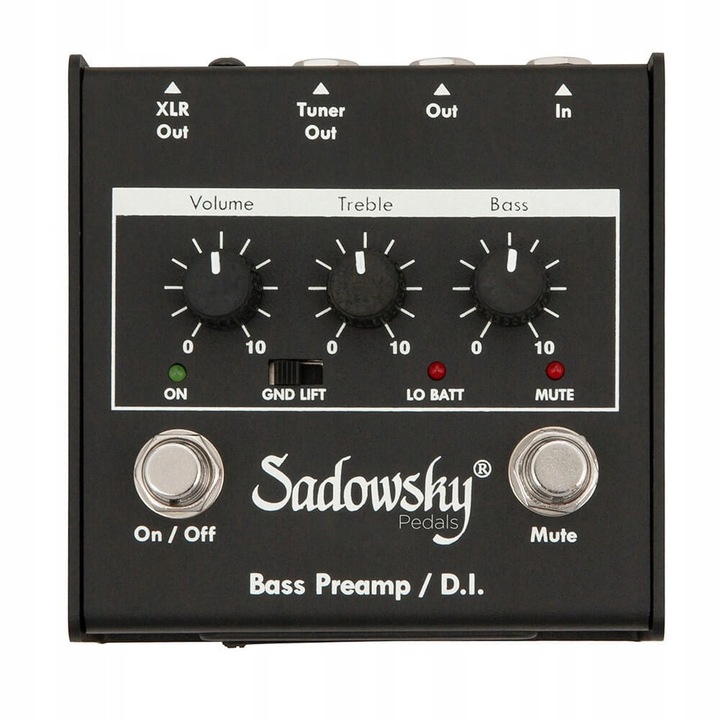 Basszus előerősítő, Sadowsky SBP-1, EQ, DI, 106x107x61mm, fém