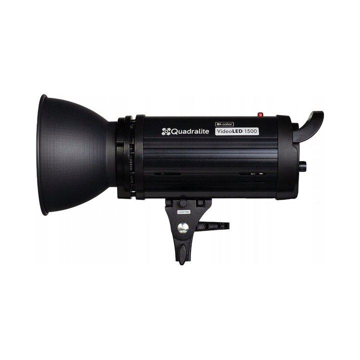 Студийна лампа Quadralite VideoLED 1500 Bi-Color 150W 3200-5600K, със стойка Bowens, размери 26x12.7x10cm, тегло 2.4кг