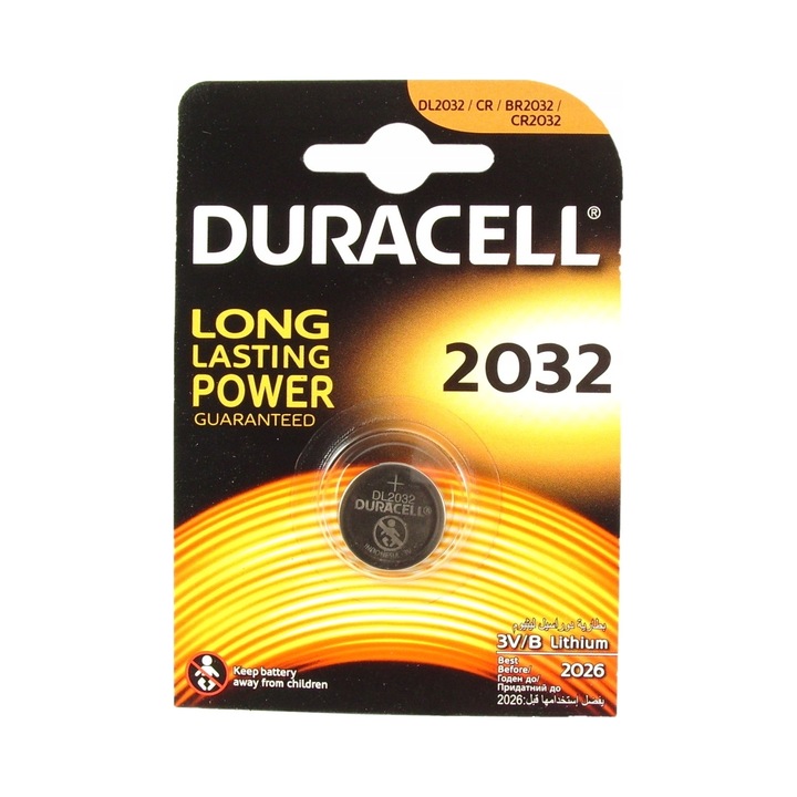 Duracell CR2032 lítium elem készlet, 20 db, 3V, 20x3,2mm, elektronikus eszközökhöz