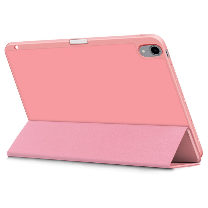 Etui Smart Cover pentru iPad Air 4 2020 si iPad Air 5 2022, roz, cu suport pentru rysik Apple Pen, functie de trezire automata, 10.9"