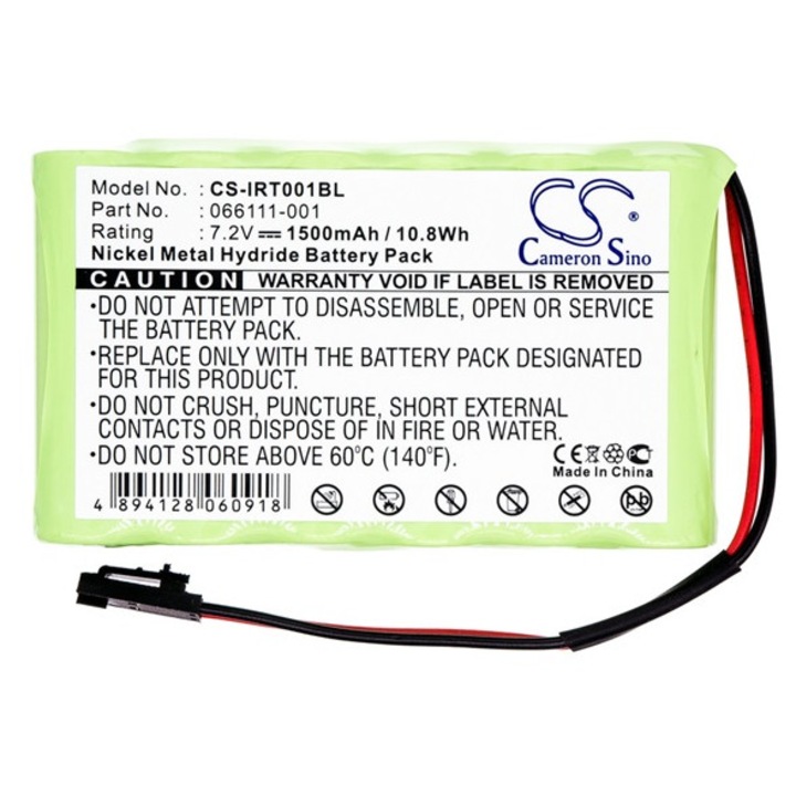 Cameron sino ni-mh akkumulátor, 7.2v, 1500mAh, kompatibilis intermec 066111-001 zöld-vel