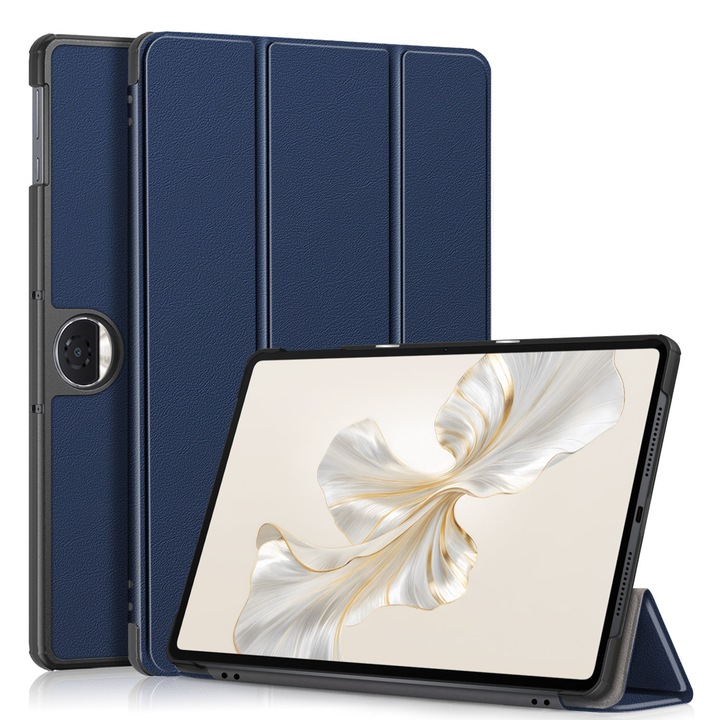 Smart Cover tok Honor Pad 9 12.1" 2024-hez, teljes védelem, állítható pozíciók, sötétkék szín