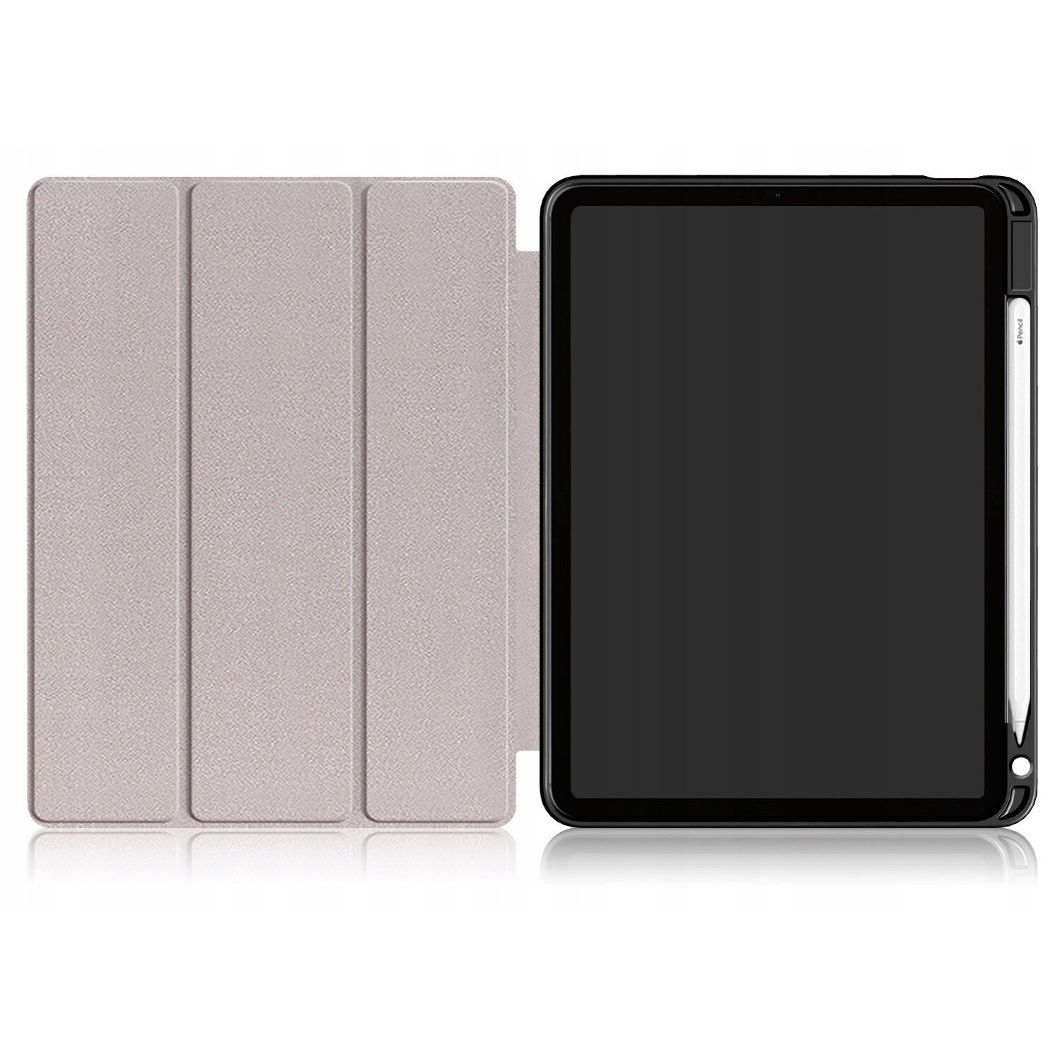 Etui Smart Cover pentru iPad Air 4 2020 si iPad Air 5 2022, cu suport pentru rysik, albastru, set cu sticla securizata 9H