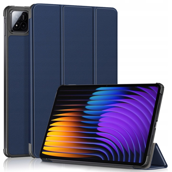Smart Cover tok Xiaomi Pad 7 / 7 Pro 11,2", teljes védelem, állítható pozíciók, sötétkék szín