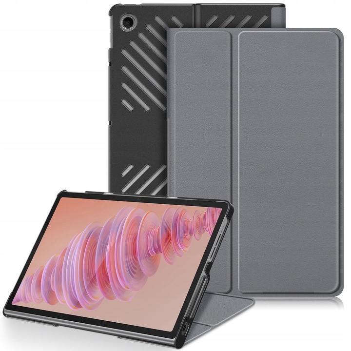 Smart Cover tok Lenovo Tab Plus TB351FU 11.5"-hez, teljes védelem, beépített állvány, szürke