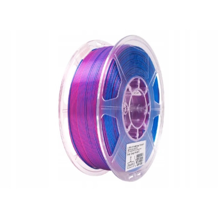 Filament 3D eSun PLA-Silk Magic 1.75mm, verde-albastru, 1kg