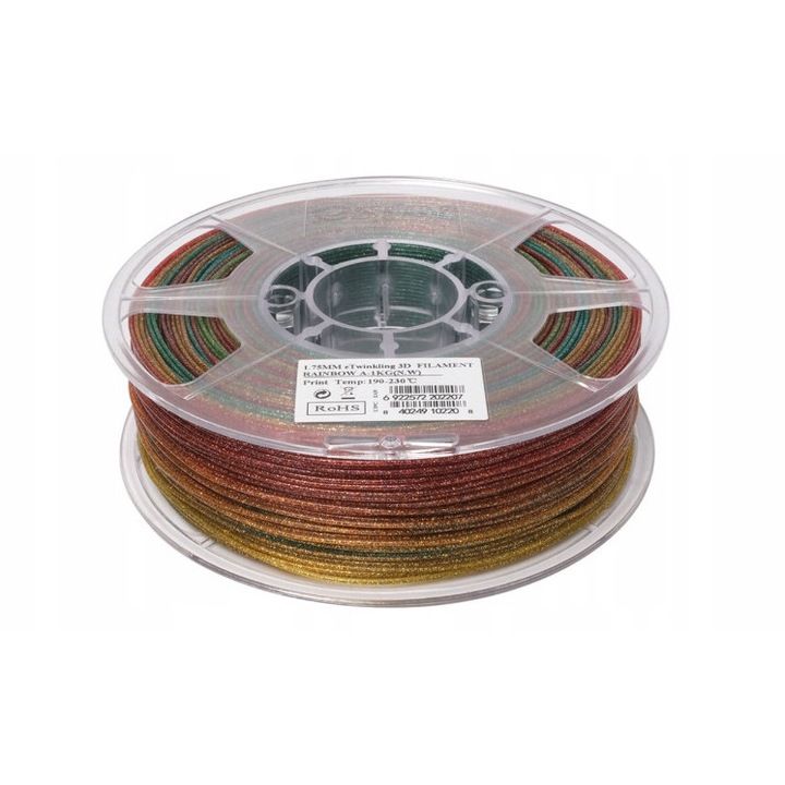 Filament 3D eSUN PLA Twinkling 1,75mm, albastru, 1kg