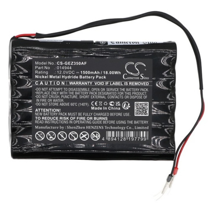 Cameron sino ni-mh akkumulátor, 12v, 1500mAh, kompatibilis geze 014944 -vel