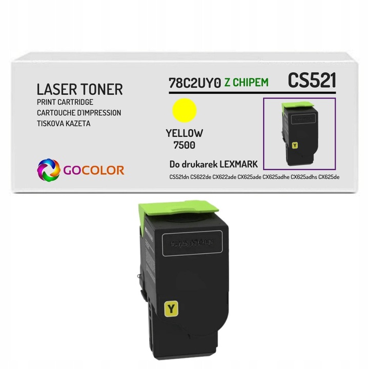 Тонер Gocolor 78C2UY0 CS521 жълт за лазерни принтери, комплект