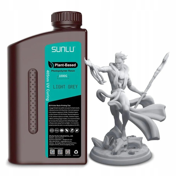 3D смола Sunlu Plant-Based 1000g Сив