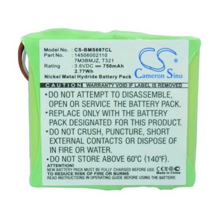 Cameron sino ni-mh akkumulátor, 3.6v, 750mAh, kompatibilis gp 7m3bmjz zöld-vel