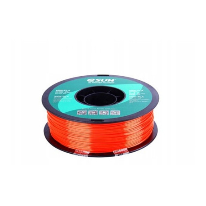 Filament 3D eSun Silk-PLA 1,75mm, Hiacyntowy, set de 2 tipuri de spule (carton si plastic)