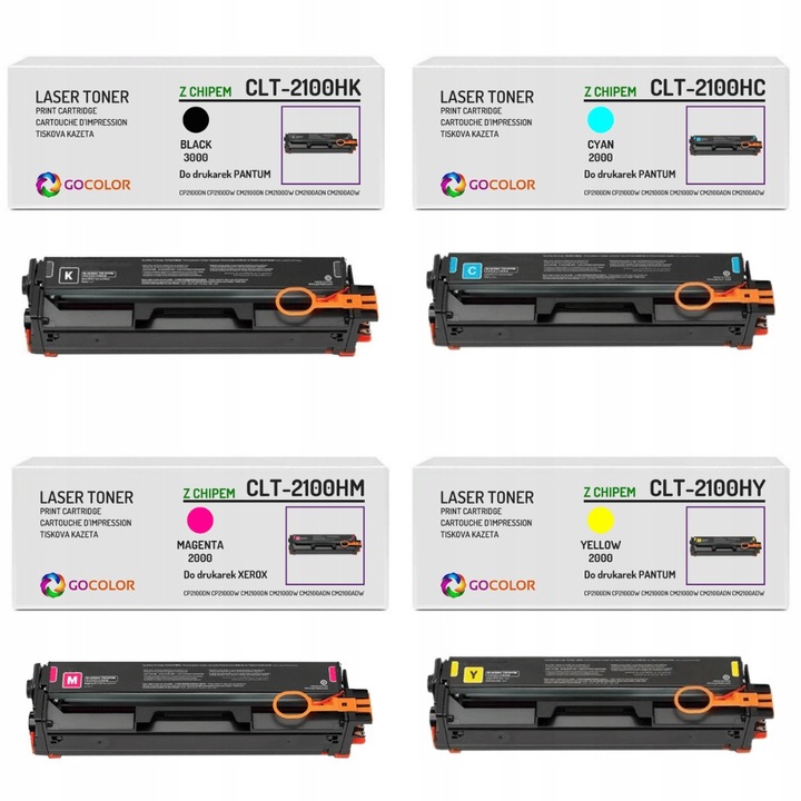 Комплект тонер Gocolor CLT2100H CMYK за лазерни принтери PANTUM CM2100ADW CM2100ADN